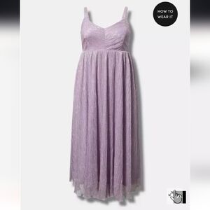 Torrid Purple Ruched Maxi Dress